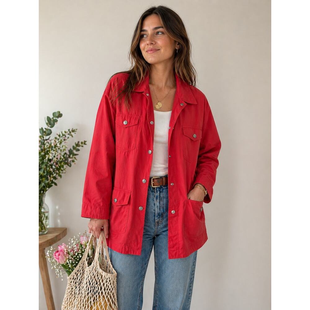 Liz Claiborne Red Utility Jacket